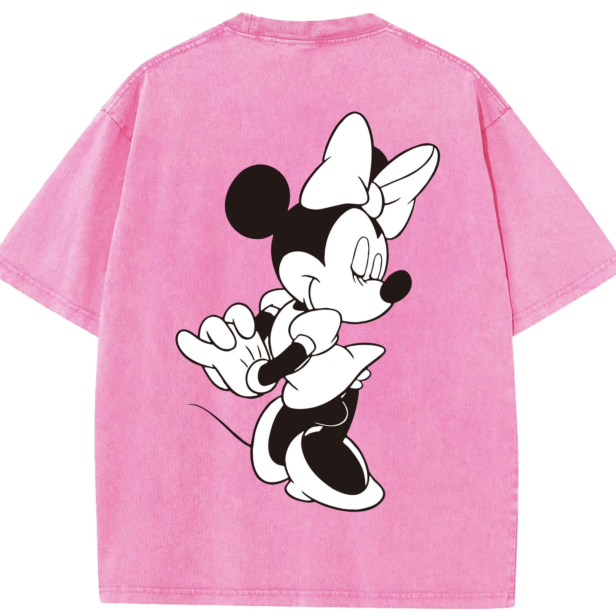 （画像用） ミッキーマウス Mickey Mouse 綿100% ヴィンテージ風 半袖Tシャツ（背面プリント）